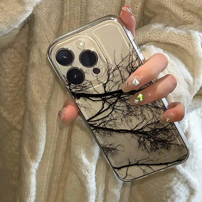 Aesthetic Withered Tree Transparent Case