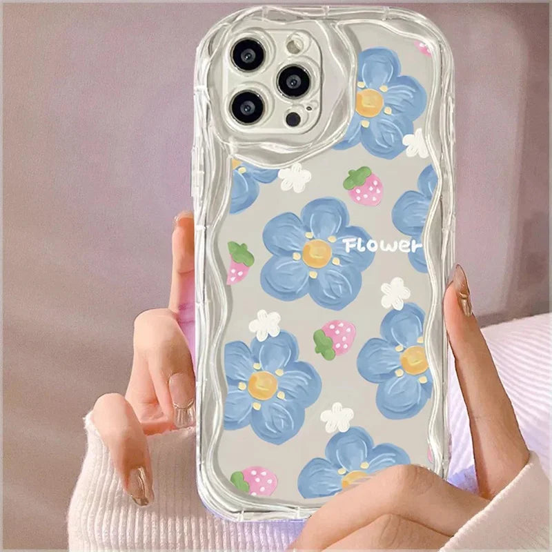Soft Clear Pink Peach Cherry Case