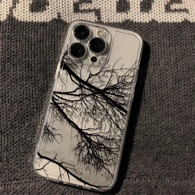 Aesthetic Withered Tree Transparent Case