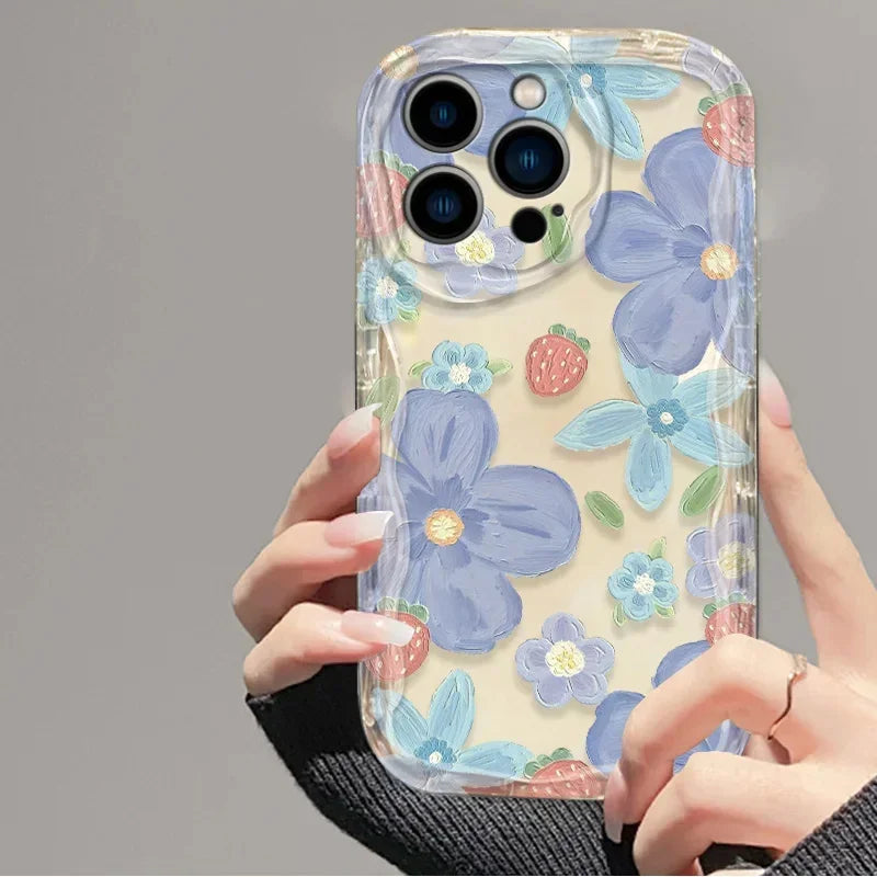 Soft Clear Pink Peach Cherry Case