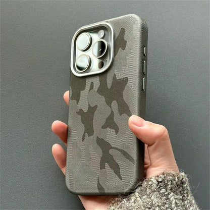 Magnetic Shockproof Camouflage Leather Case