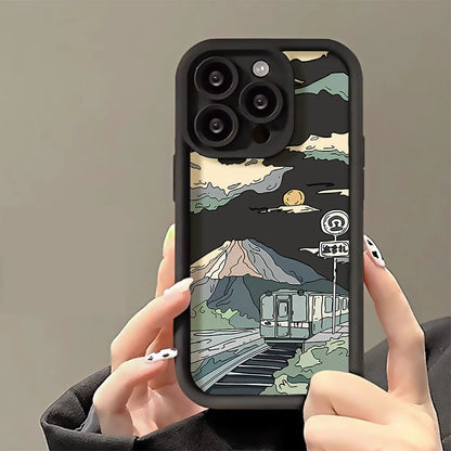 Cartoon Starry Sky - Train Landscape Case