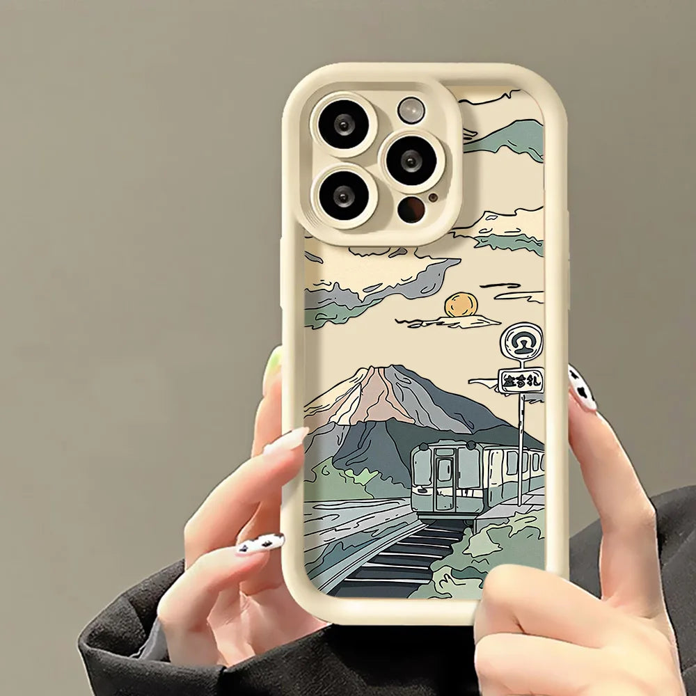 Cartoon Starry Sky - Train Landscape Case