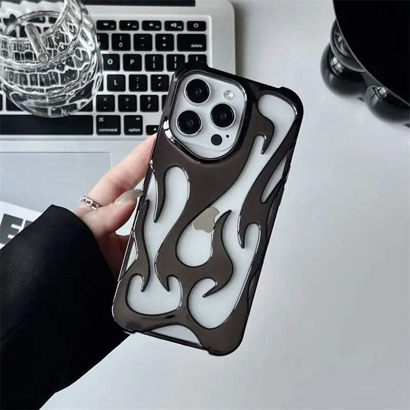 3D Flame Alluminum Alloy Case