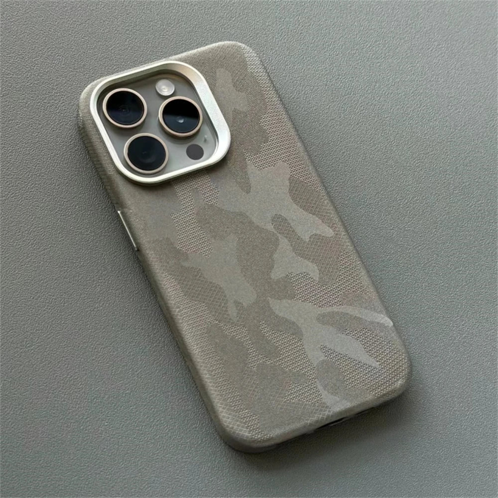 Magnetic Shockproof Camouflage Leather Case