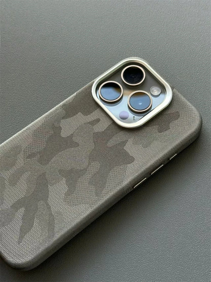 Magnetic Shockproof Camouflage Leather Case