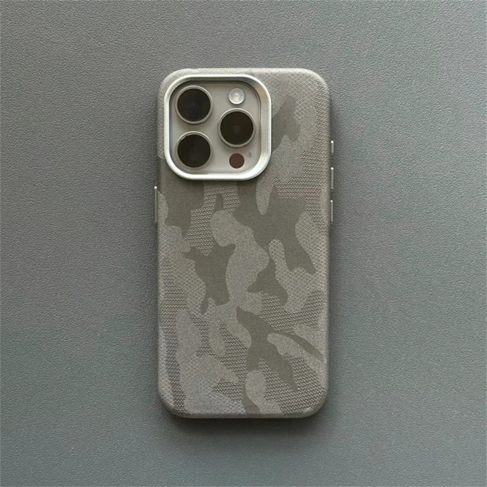 Magnetic Shockproof Camouflage Leather Case