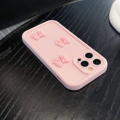 3D Cute Pink Butterfly Soft Sillicone Case