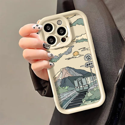 Cartoon Starry Sky - Train Landscape Case